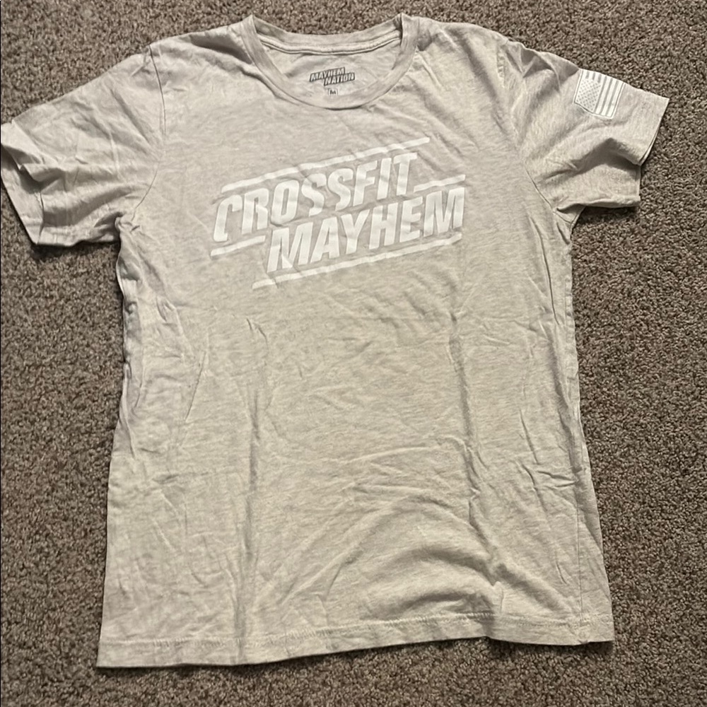 CrossFit Mayhem Grey/Tan T-Shirt Medium